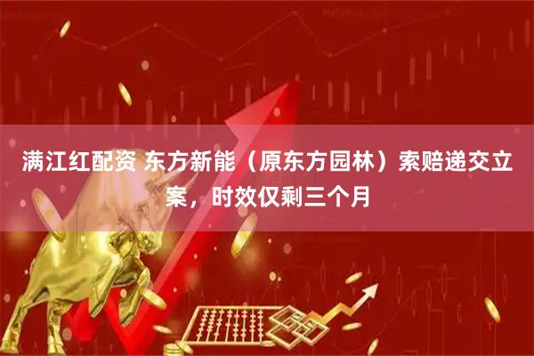 满江红配资 东方新能（原东方园林）索赔递交立案，时效仅剩三个月